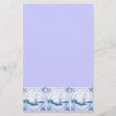 Delft Sailboat Tile Kunstgeschichte Briefpapier (Vorderseite)