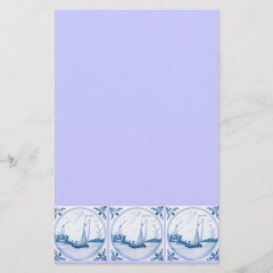 Delft Sailboat Tile Kunstgeschichte Briefpapier