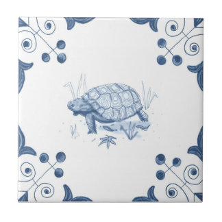 Delft-Schildkröten-Fliese mit Rolle-Ecken Fliese