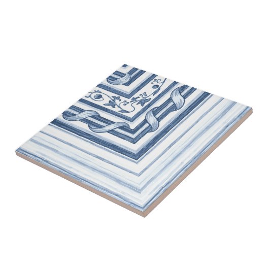 Delft-Schnur-Ecken-Keramik-Fliese Fliese (Seite)