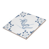 Delft-Seepferd-Fliese mit Rolle-Ecken Fliese (Seite)