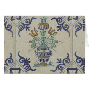 Delft Tile Antique Keramik Blume Pot