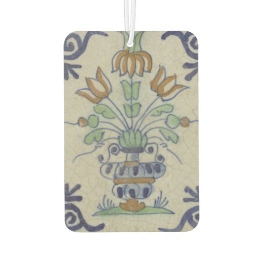 Delft Tile Antique Keramik Blume Pot Autolufterfrischer (Rückseite)
