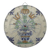 Delft Tile Antique Keramik Blume Pot Dartscheibe (vorne)