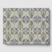 Delft Tile Antique Keramik Blume Pot Gästebuch (Rückseite)