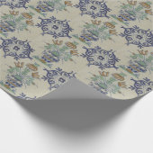 Delft Tile Antique Keramik Blume Pot Geschenkpapier (Ecke)