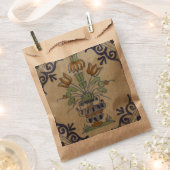 Delft Tile Antique Keramik Blume Pot Geschenktütchen (Ausgeschnitten)
