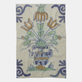 Delft Tile Antique Keramik Blume Pot Geschirrtuch (Vertikal)