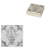 Delft Tile Antique Keramik Blume Pot Gummistempel (Stempel)