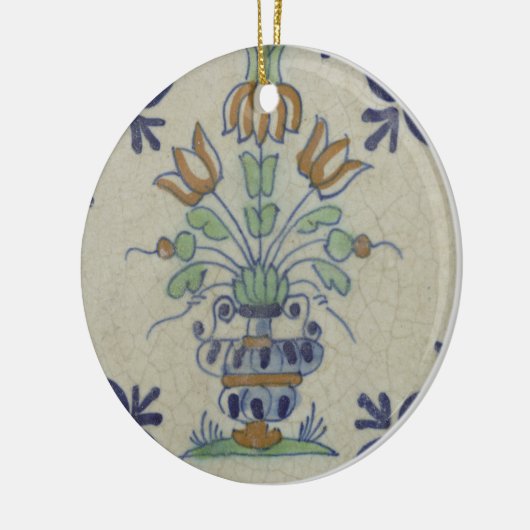 Delft Tile Antique Keramik Blume Pot Keramik Ornament (Links)