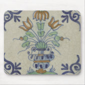 Delft Tile Antique Keramik Blume Pot Mousepad (Vorne)