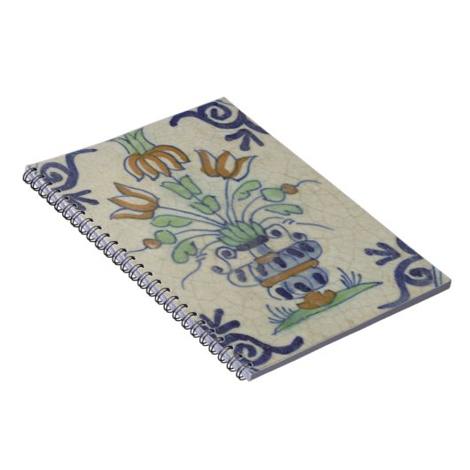 Delft Tile Antique Keramik Blume Pot Notizblock (Rechte Seite)