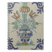 Delft Tile Antique Keramik Blume Pot Notizblock (Vorderseite)