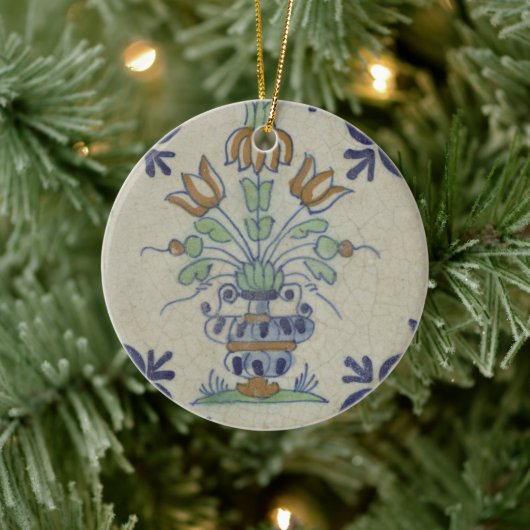 Delft Tile Antique Keramik Blume Pot Ornament (Baum)