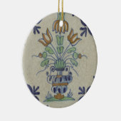 Delft Tile Antique Keramik Blume Pot Ornament (Rechts)