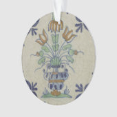Delft Tile Antique Keramik Blume Pot Ornament (Vorderseite)
