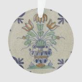 Delft Tile Antique Keramik Blume Pot Ornament (Vorderseite)