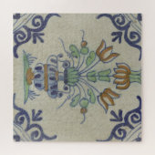 Delft Tile Antique Keramik Blume Pot Puzzle (Horizontal)