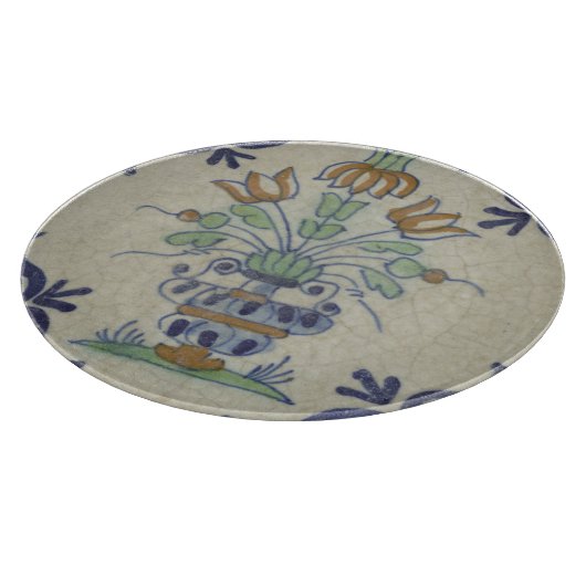 Delft Tile Antique Keramik Blume Pot Schneidebrett (Ecke)