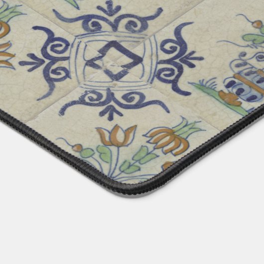 Delft Tile Antique Keramik Blume Pot Schreibtischunterlage (Ecke)