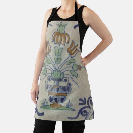 Delft Tile Antique Keramik Blume Pot Schürze (InSitu)