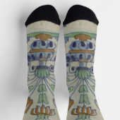 Delft Tile Antique Keramik Blume Pot Socken (Oben)