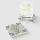 Delft Tile Antique Keramik Blume Pot Steinuntersetzer (Seitenansicht)