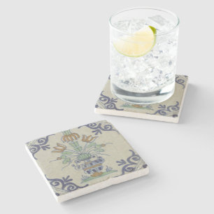 Delft Tile Antique Keramik Blume Pot Steinuntersetzer