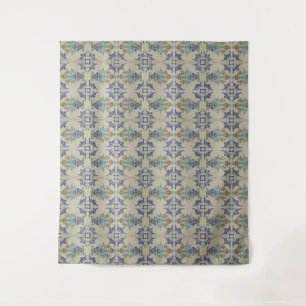 Delft Tile Antique Keramik Blume Pot Wandteppich