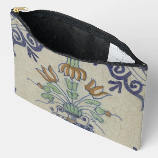 Delft Tile Antique Keramik Blume Pot Zubehörtasche (Offen)