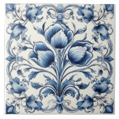 Delft Tile Blau und Weiß Tile Fliese (Vorderseite)