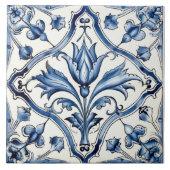 Delft Tile Blau und Weiß Tile Fliese (Vorderseite)