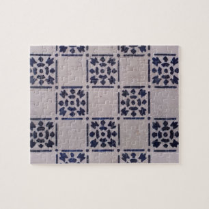Delft Tile Blue Antique Art Pattern Puzzle