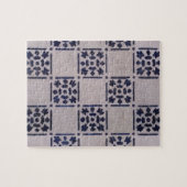 Delft Tile Blue Antiquitätenmuster Puzzle (Horizontal)