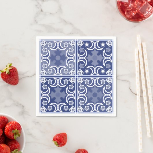 Delft tile ethnic national Dutch pattern   Serviette (Beispiel)