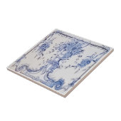 Delft Tile mit Urn of Blume-Blue & White Fliese (Seite)