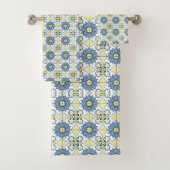 Delft Tile Pattern Badhandtuch Set (Insitu)