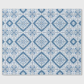 Delft Tile Pattern Geschenkpapier (Flach)