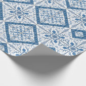 Delft Tile Pattern Geschenkpapier (Ecke)