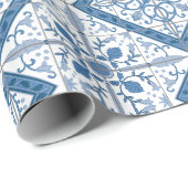 Delft Tile Pattern Geschenkpapier (Rolleneckpunkt)
