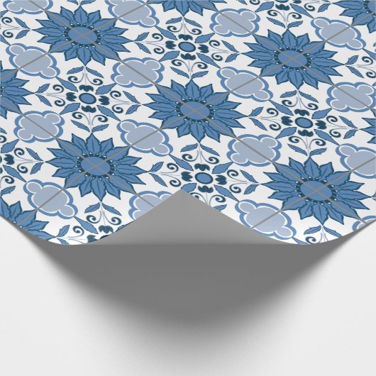 Delft Tile Pattern Geschenkpapier (Ecke)