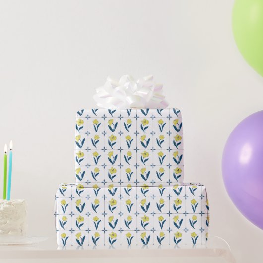 Delft Tile Pattern Geschenkpapier (Partygeschenke)