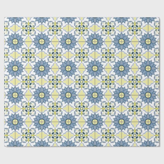 Delft Tile Pattern Geschenkpapier (Flach)