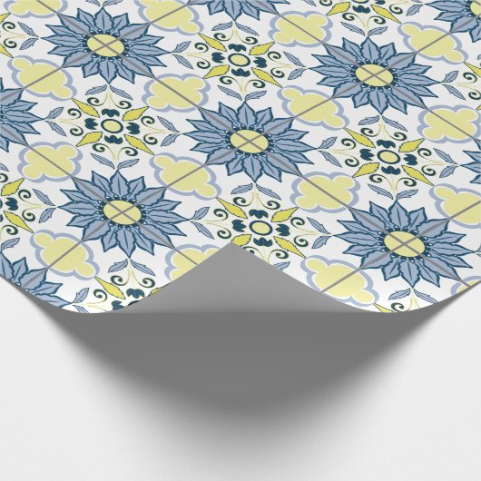 Delft Tile Pattern Geschenkpapier (Ecke)