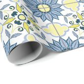 Delft Tile Pattern Geschenkpapier (Rolleneckpunkt)