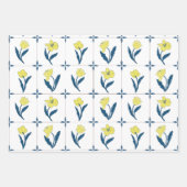 Delft Tile Pattern Geschenkpapier Set (Vorderseite 2)