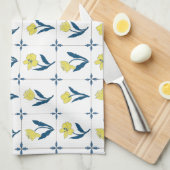 Delft Tile Pattern Geschirrtuch (Viertel Falte)