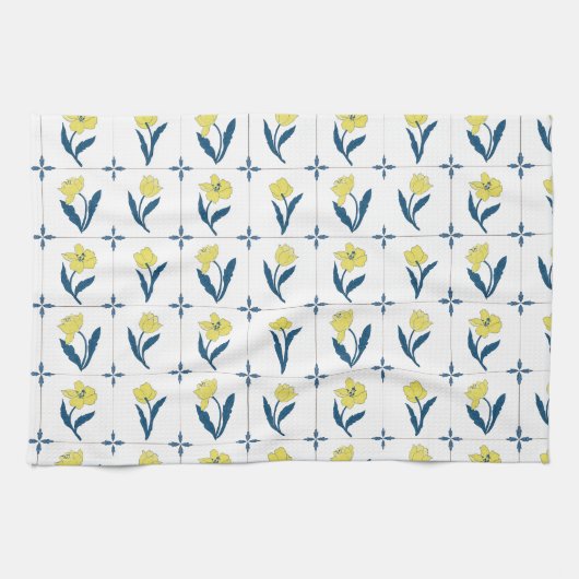 Delft Tile Pattern Geschirrtuch (Horizontal)