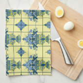 Delft Tile Pattern Geschirrtuch (Viertel Falte)