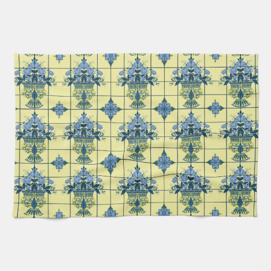 Delft Tile Pattern Geschirrtuch (Horizontal)